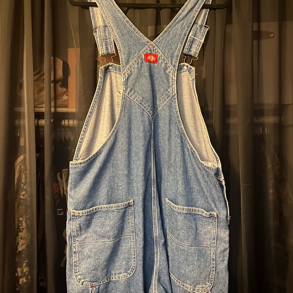 Dickies Overalls Mens Medium Wash Denim Size 36x30 Relaxed Fit - Picture 3 of 3